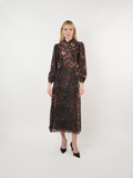 Velvet Burnout Multi Floral Maxi Dress