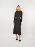 Jersey Ruched Cross Body Maxi Dress