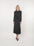 Mesh Ruched Embellished Maxi Dress
