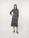 Chiffon Scatter Printed Shirt Dress
