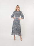 Chiffon Paisley Printed Maxi Dress