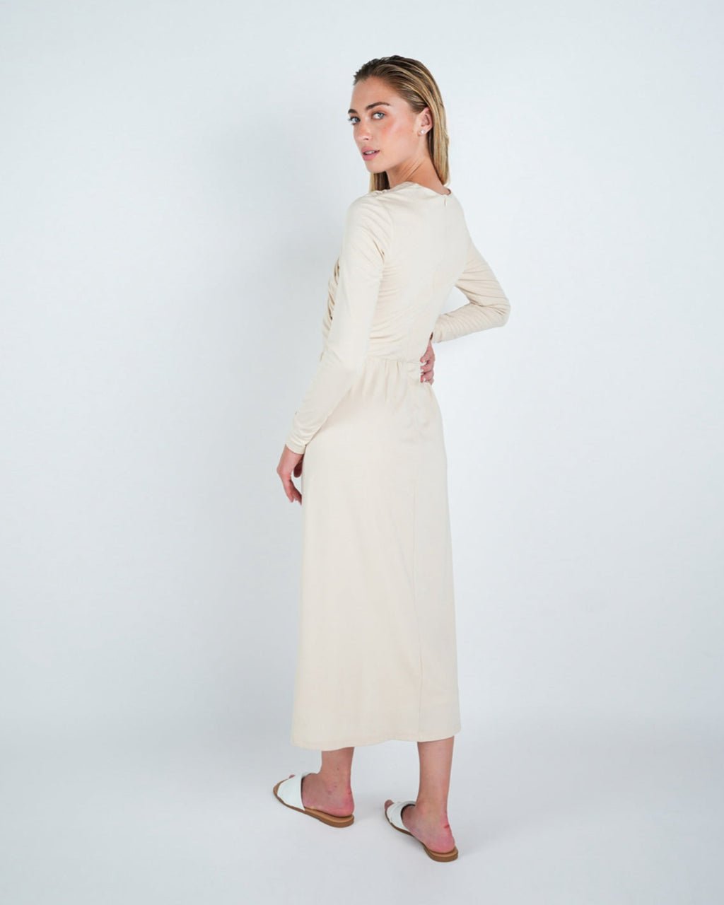 Jersey Criss Cross Midi Dress