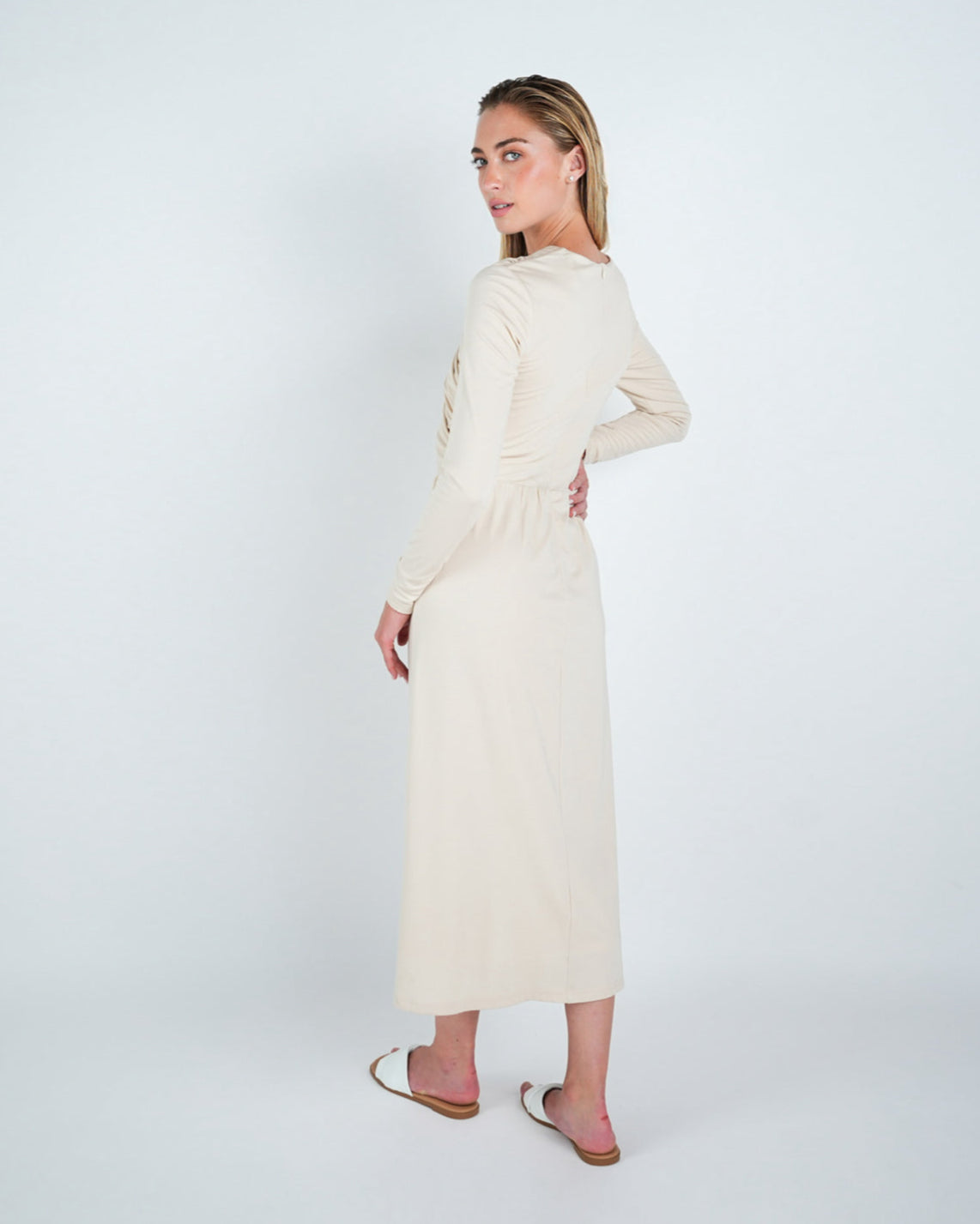 Jersey Criss Cross Midi Dress