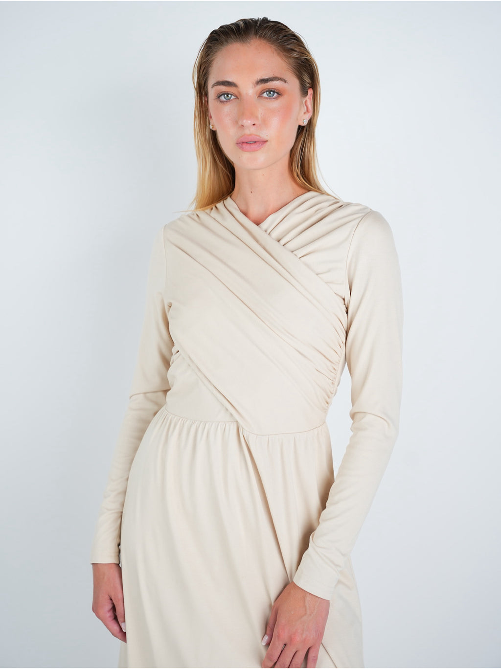 Jersey Criss Cross Midi Dress